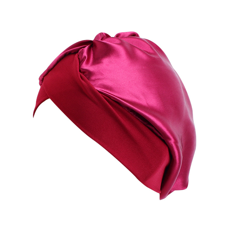 Satin Turban For Women Soft Bonnet Stretchy Band Sleeping Cap JDT-337B