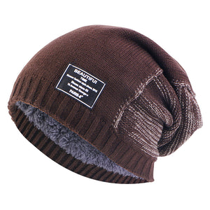 Winter Warm Plus Velvet Running Caps Men Women Protect Ear Knitted Hats JDM-02D