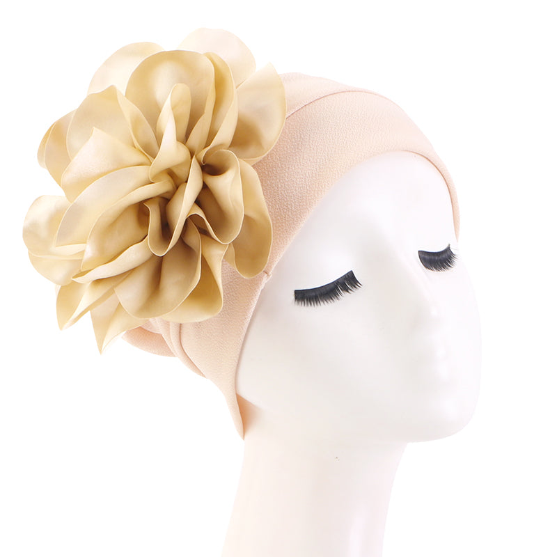 Big Flower Turban Head Wrap Casual Elastic Hair Acessory TJM-241F