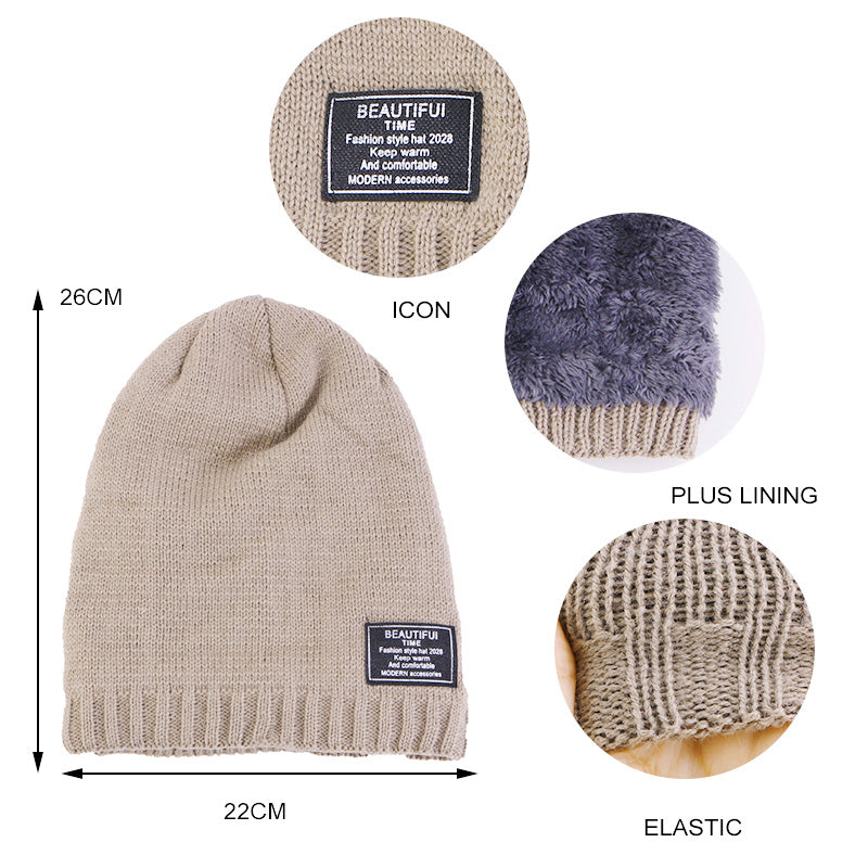 Winter Warm Plus Velvet Running Caps Men Women Protect Ear Knitted Hats JDM-02D