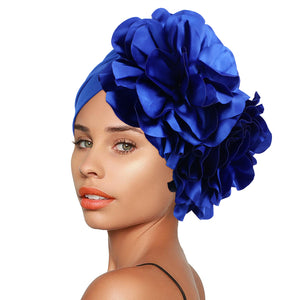 Women turban Head Wrap King Flower Muslim Hijab Cap Chemo Cancer Cap Bonnet Beanie JDT-12D