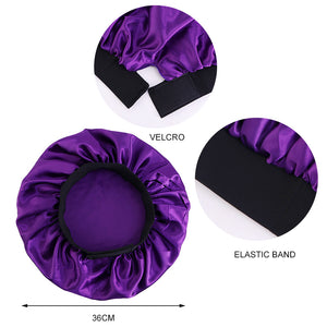 Satin Bonnets for Black Women Elastic Wide Band Hair Bonnets Cap JDB-301G