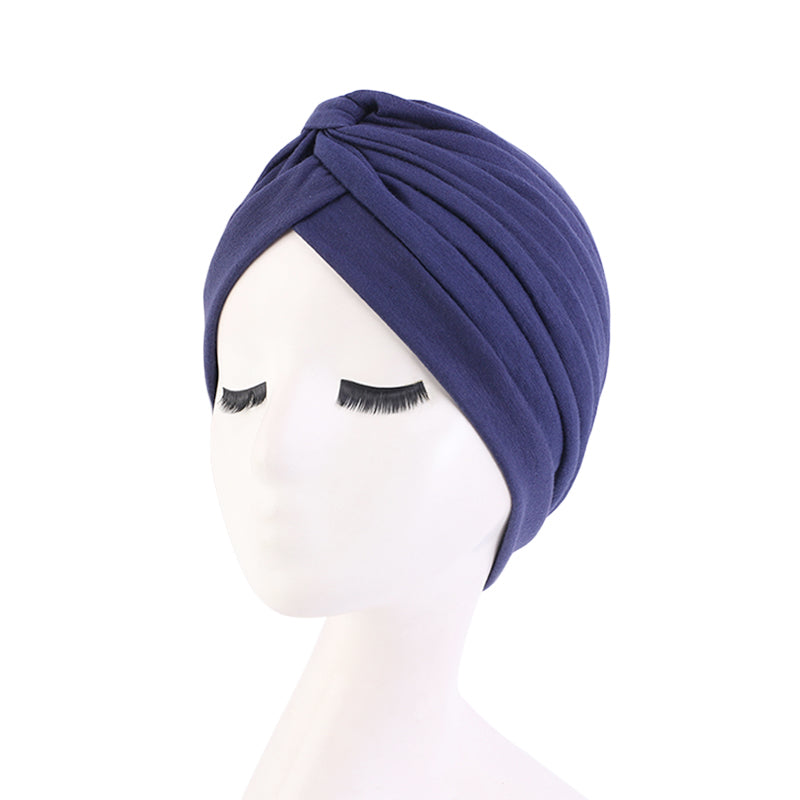 Womens muslim turban hats Head Beanie Cover knotted headwrap TJM-468
