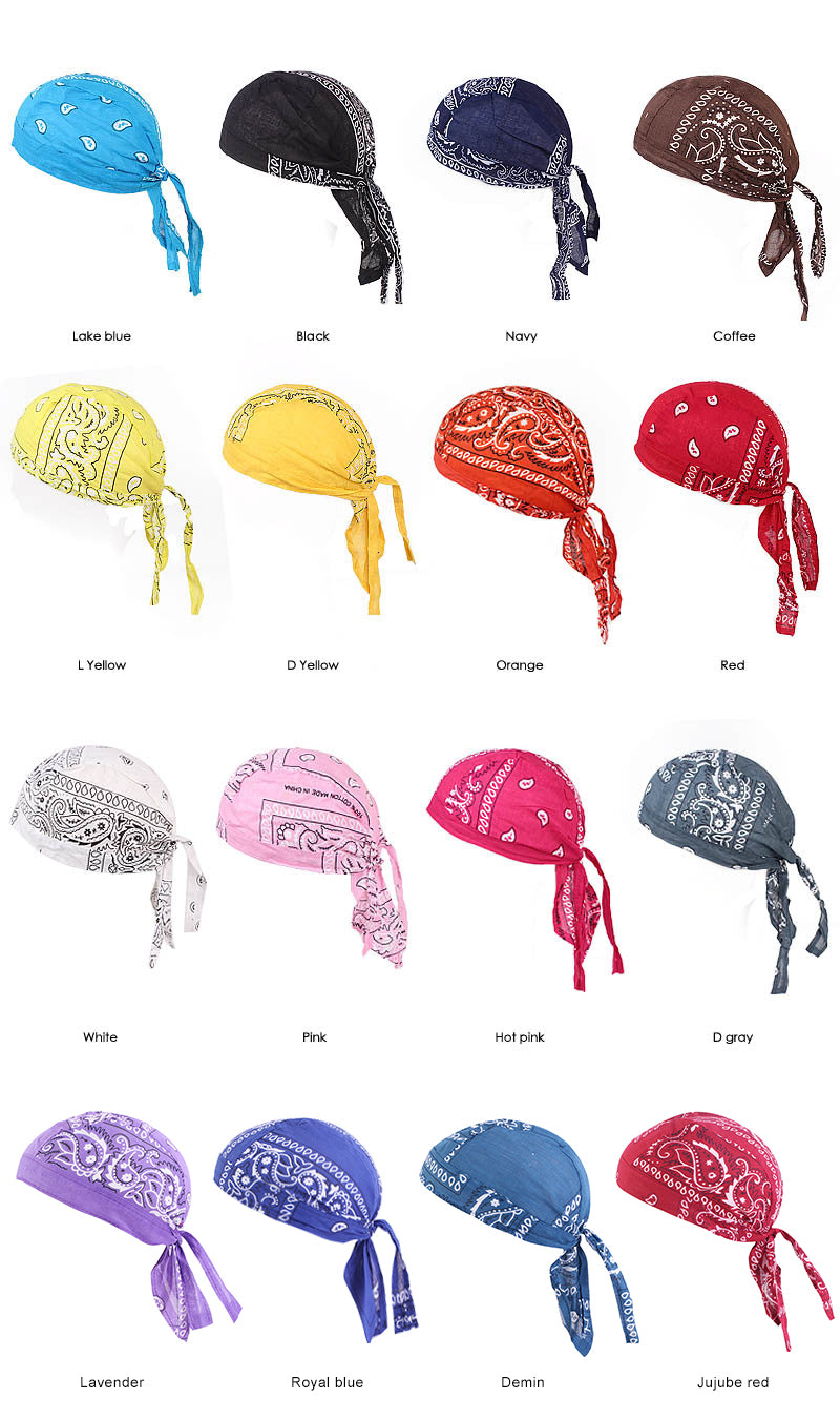 Paisley cotton Do Rag head wrap durag Sweat-Wicking Beanie Cap TJM-09