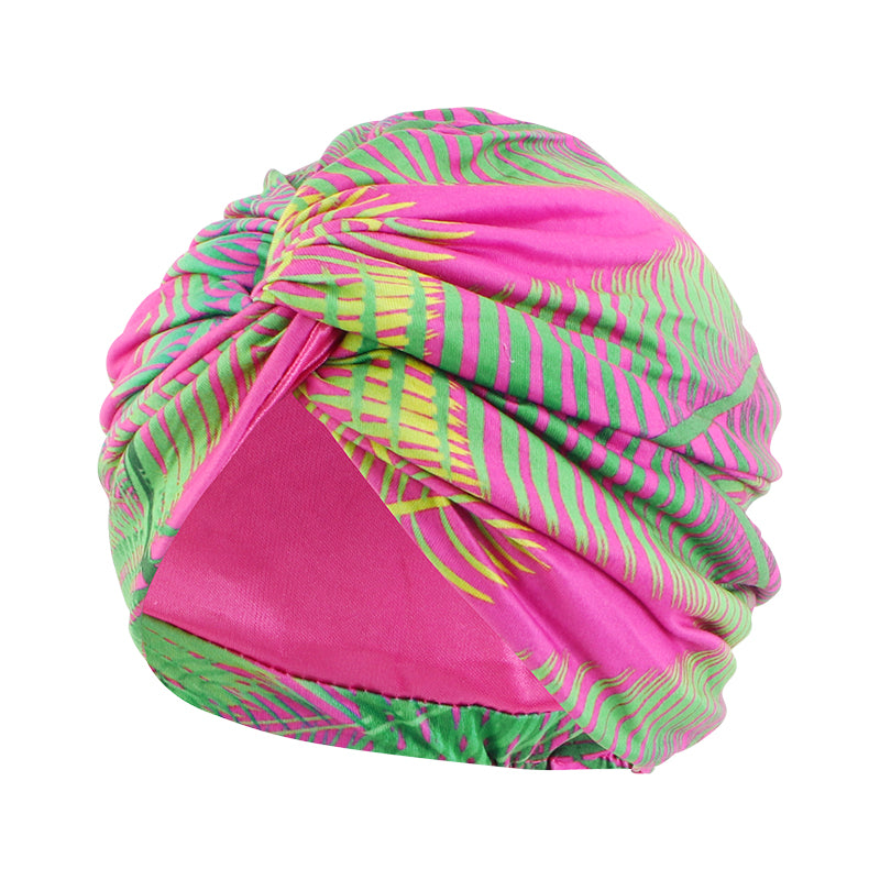 Satin Lined Twist Women Turban African Print Head Wrap JDT-473D
