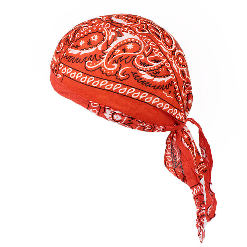 Paisley cotton Do Rag head wrap durag Sweat-Wicking Beanie Cap TJM-09