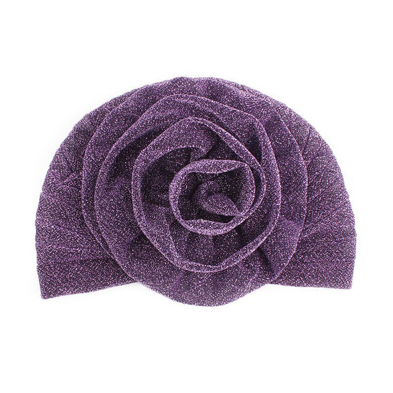 Shiny Flower Turban Shimmer Chemo Cap Hairwrap muslim turban TJM-322