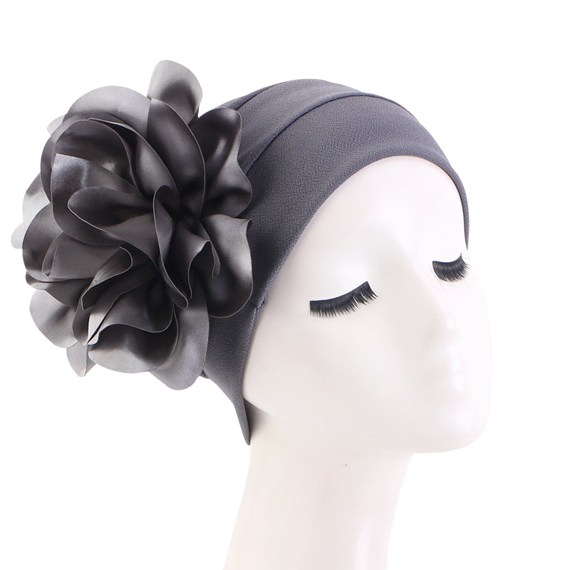 Big Flower Turban Head Wrap Casual Elastic Hair Acessory TJM-241F
