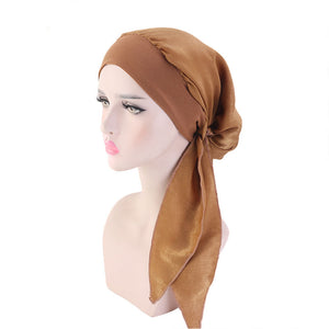 Colourful Silk Print Head Wrap For Hair Loss