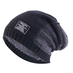 Winter Warm Plus Velvet Running Caps Men Women Protect Ear Knitted Hats JDM-02D