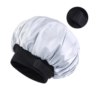 Adjustable Double Layer Satin Bonnet for Women Wide Band Sleeping Cap JDB-301-2C