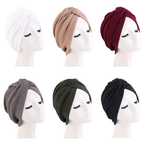 Bandanas Women Turban Muslim Hat Twist Hijab Bonnet Cap JDT-163D