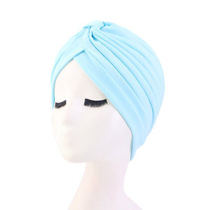 Womens muslim turban hats Head Beanie Cover knotted headwrap TJM-468